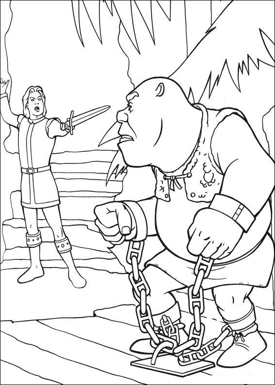 Kids-n-fun.com | Create personal coloring page of Shrek the Third